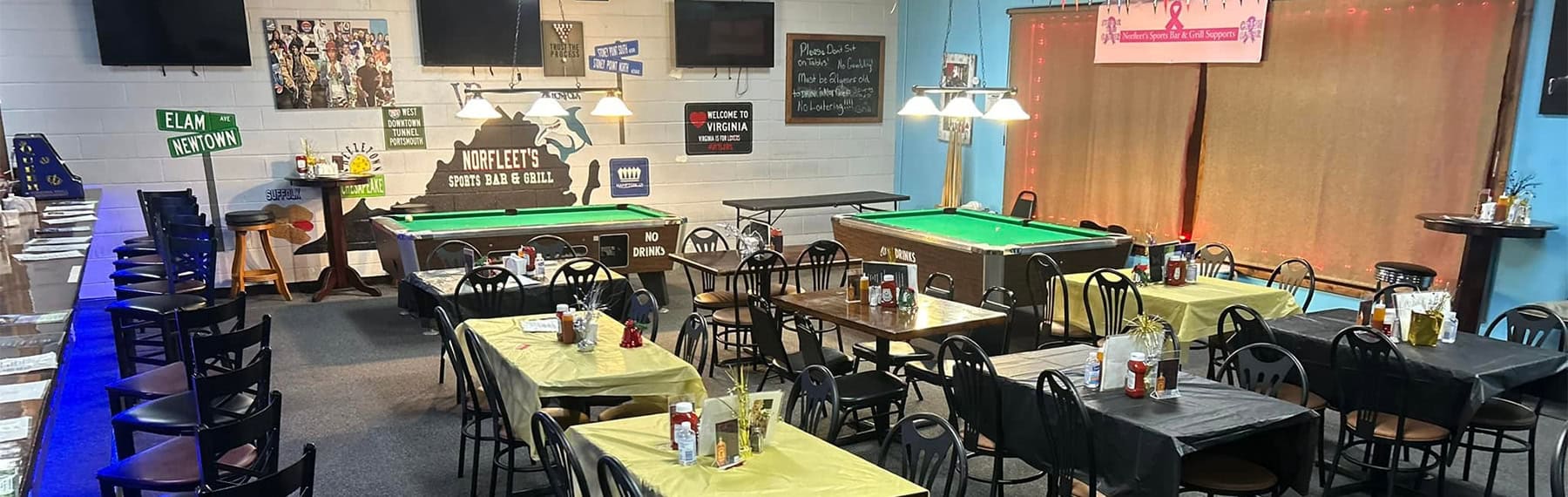 Norfleets sports bar grill banner