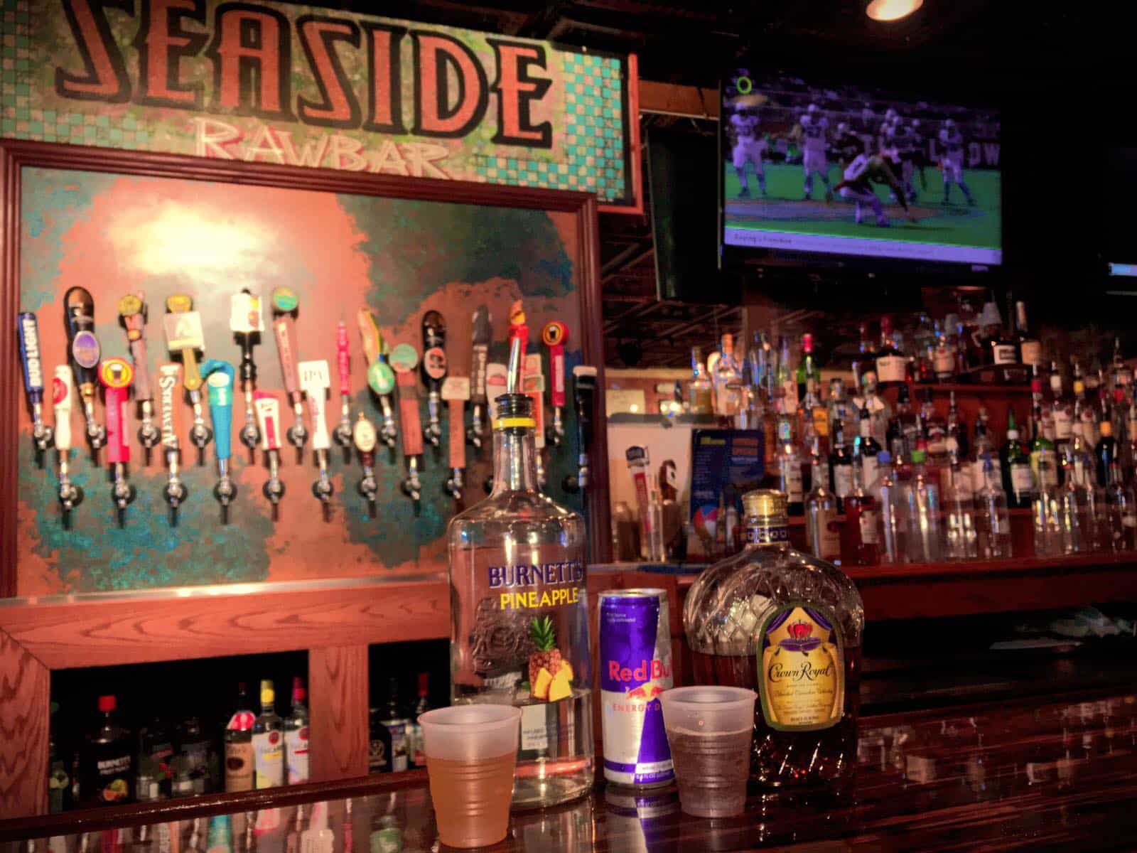 Seaside raw bar banner