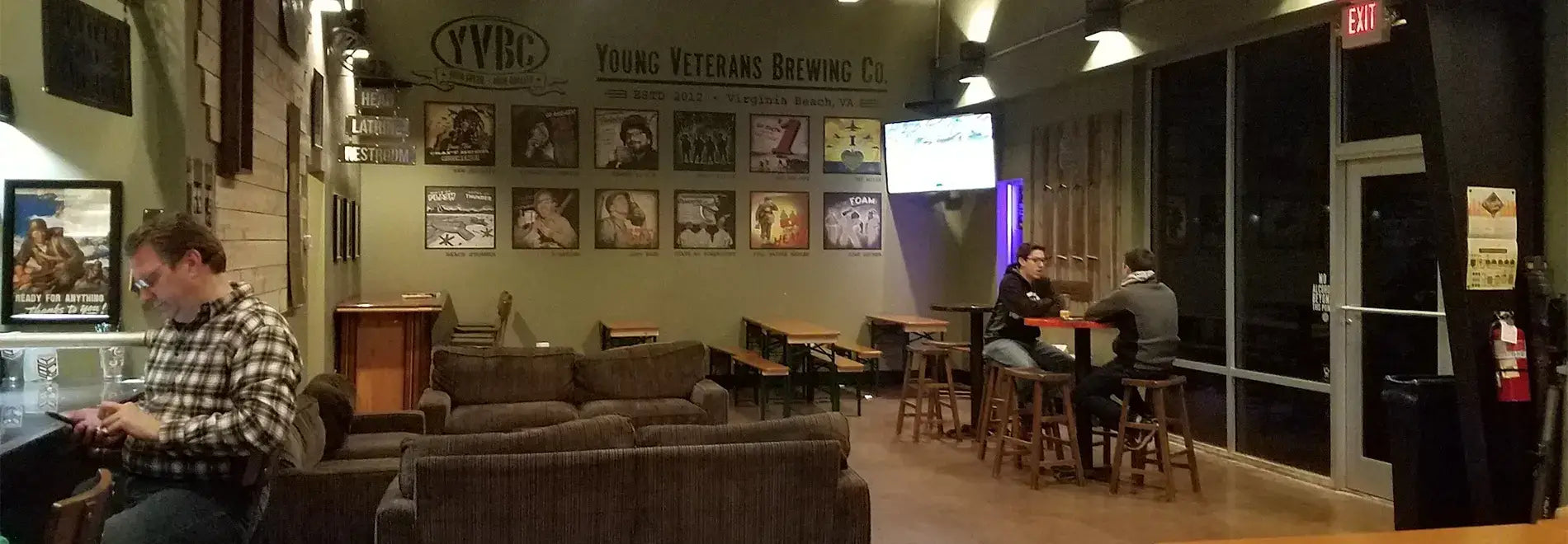 Young veterans brewing company banner